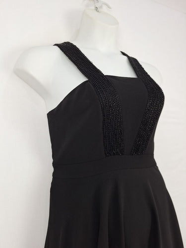 Second-Hand - Wayne Cooper Beaded Bodice Cross Back Dress Size 10 - SwapUp