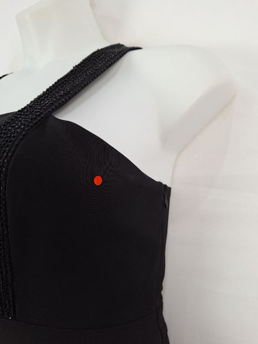 Second-Hand - Wayne Cooper Beaded Bodice Cross Back Dress Size 10 - SwapUp