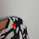 Second-Hand - Liz Jordan Monochrome Speckled Gathered Neck Dress Size S - SwapUp