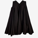 Second-Hand - Turn Black Ink Black Floaty Midi Dress Size M - SwapUp