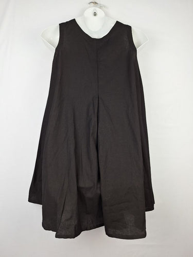 Second-Hand - Turn Black Ink Black Floaty Midi Dress Size M - SwapUp