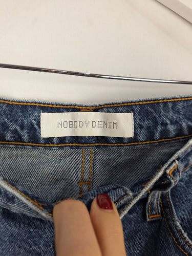 Second-Hand - Nobody Denim Classic Blue Denim Skirt Size 12 - SwapUp