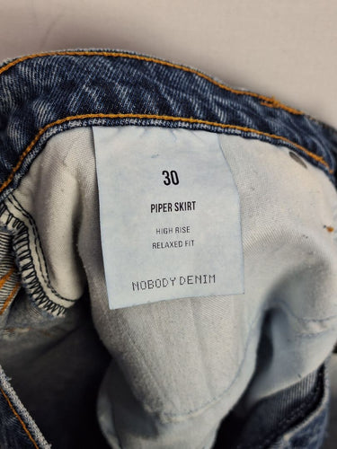 Second-Hand - Nobody Denim Classic Blue Denim Skirt Size 12 - SwapUp