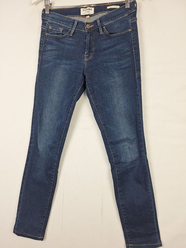 Second-Hand - Frame Classic Blue Skinny Jeans Size 8 - SwapUp