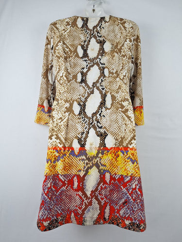 Second-Hand - Hale Bob Eclectic Python Beaded Mini Dress Size M - SwapUp