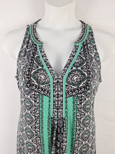 Second-Hand - Hale Bob Tiled Embellished Comfortable Shift Mini Dress Size M - SwapUp