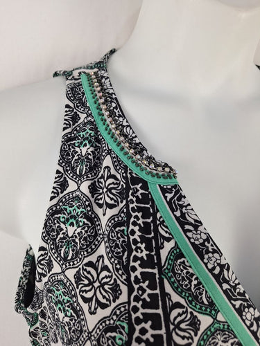 Second-Hand - Hale Bob Tiled Embellished Comfortable Shift Mini Dress Size M - SwapUp