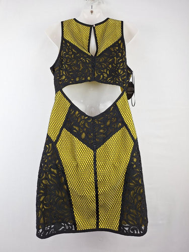 Second-Hand - Sass & Bide Puzzle Me This Mustard Mini Dress Size 14 - SwapUp