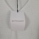 Second-Hand - Witchery Pure White Balloon Sleeve Shirred Top Size S - SwapUp