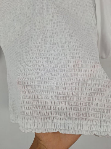 Second-Hand - Witchery Elevated Shirred Gathered Sleeve Top Size S - SwapUp