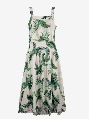 Witchery Resort Palm Tiered Midi Dress Size 8
