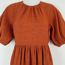 Second-Hand - Witchery Out To Lunch Rust Laced Midi Dress Size 8 - SwapUp