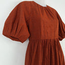 Second-Hand - Witchery Out To Lunch Rust Laced Midi Dress Size 8 - SwapUp