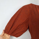Second-Hand - Witchery Out To Lunch Rust Laced Midi Dress Size 8 - SwapUp