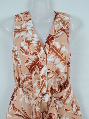 Second-Hand - Witchery Classic Peach Toned Summer Midi Dress Size 8 - SwapUp