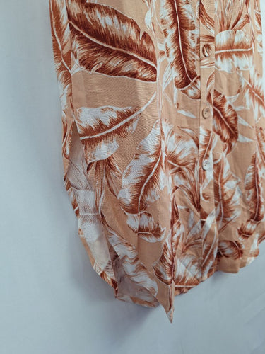 Second-Hand - Witchery Classic Peach Toned Summer Midi Dress Size 8 - SwapUp