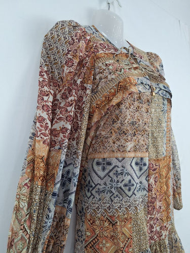 Second-Hand - Witchery Boho Puffed Sleeve Dress Size 8 - SwapUp