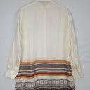 Second-Hand - Shanghai Tang Timeless Cream Silk Mandarin Collared Blouse Size 12 - SwapUp