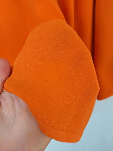 Second-Hand - Country Road Tangerine Gathered Essential Office Top Size 10 - SwapUp