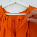 Second-Hand - Country Road Tangerine Gathered Essential Office Top Size 10 - SwapUp