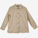 Second-Hand - Whistles Stylish Latte Cotton Twill Jacket Size 10 - SwapUp