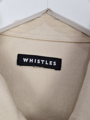 Second-Hand - Whistles Stylish Latte Cotton Twill Jacket Size 10 - SwapUp
