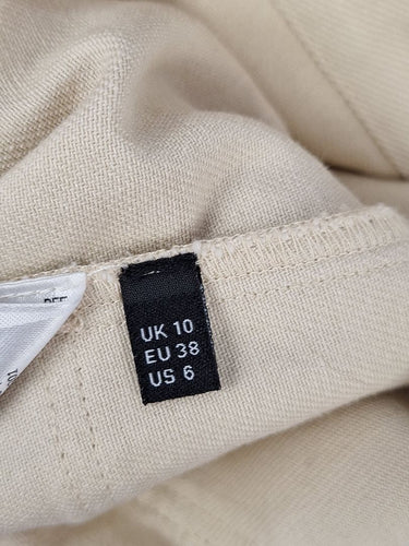 Second-Hand - Whistles Stylish Latte Cotton Twill Jacket Size 10 - SwapUp