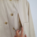 Second-Hand - Whistles Stylish Latte Cotton Twill Jacket Size 10 - SwapUp