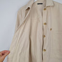 Second-Hand - Whistles Stylish Latte Cotton Twill Jacket Size 10 - SwapUp