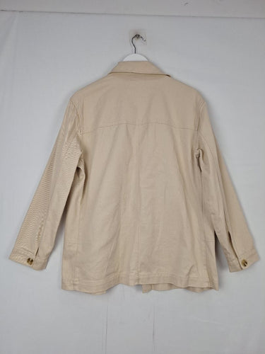 Second-Hand - Whistles Stylish Latte Cotton Twill Jacket Size 10 - SwapUp