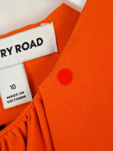 Second-Hand - Country Road Tangerine Gathered Essential Office Top Size 10 - SwapUp