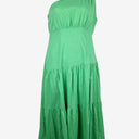 Second-Hand - YH & CO Lime Linen Blend One Shoulder Dress Size 12 - SwapUp