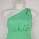 Second-Hand - YH & CO Lime Linen Blend One Shoulder Dress Size 12 - SwapUp