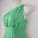 Second-Hand - YH & CO Lime Linen Blend One Shoulder Dress Size 12 - SwapUp