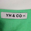 Second-Hand - YH & CO Lime Linen Blend One Shoulder Dress Size 12 - SwapUp