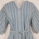 Second-Hand - Kireina Blue Stripe Denim Midi Dress Size S - SwapUp