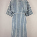 Second-Hand - Kireina Blue Stripe Denim Midi Dress Size S - SwapUp