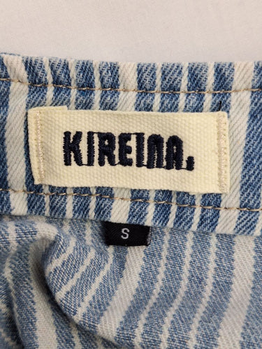 Second-Hand - Kireina Blue Stripe Denim Midi Dress Size S - SwapUp