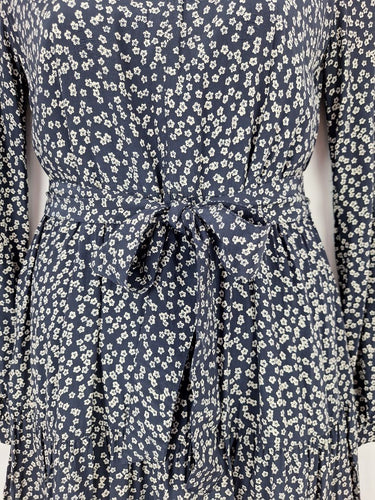 Second-Hand - Witchery Navy Ditsy Floral Maxi Dress Size 10 - SwapUp