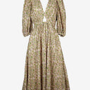 Second-Hand - Kinney Garden Paisley Pleated Puff Dress Size M - SwapUp