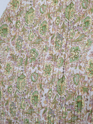 Second-Hand - Kinney Garden Paisley Pleated Puff Dress Size M - SwapUp