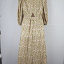 Second-Hand - Kinney Garden Paisley Pleated Puff Dress Size M - SwapUp