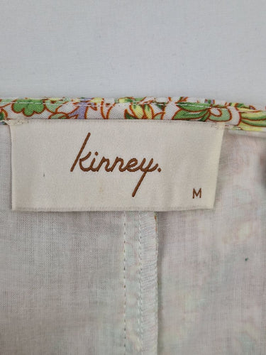 Second-Hand - Kinney Garden Paisley Pleated Puff Dress Size M - SwapUp
