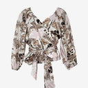 Second-Hand - Witchery Jungle Print Wrap Top Size 8 - SwapUp