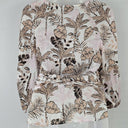 Second-Hand - Witchery Jungle Print Wrap Top Size 8 - SwapUp