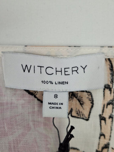 Second-Hand - Witchery Jungle Print Wrap Top Size 8 - SwapUp