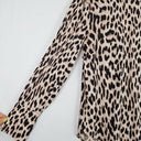 Second-Hand - Witchery Leopard Print Split Sleeve Blouse Size S - SwapUp