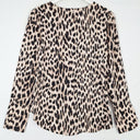 Second-Hand - Witchery Leopard Print Split Sleeve Blouse Size S - SwapUp
