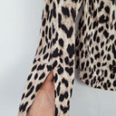 Second-Hand - Witchery Leopard Print Split Sleeve Blouse Size S - SwapUp