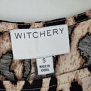 Second-Hand - Witchery Leopard Print Split Sleeve Blouse Size S - SwapUp